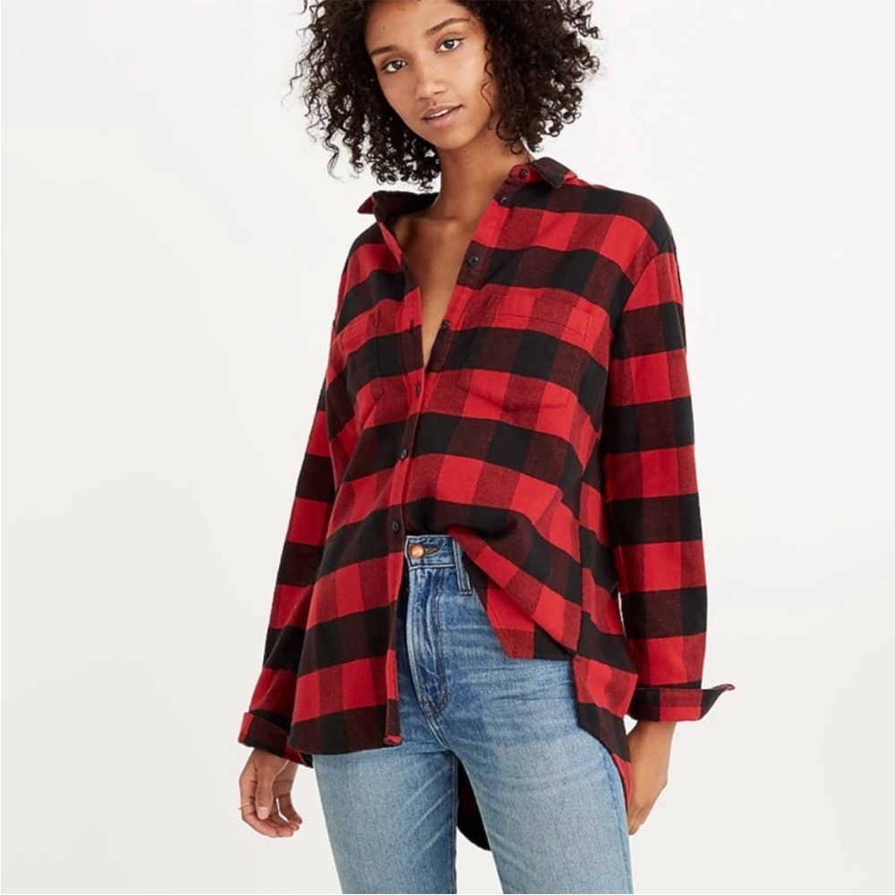 Madewell Oversized Ex-Boyfriend Buffalo Check Flannel Size S